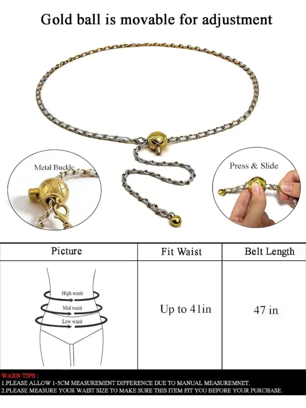 Stylish Leather Chain Belt Bag for Women - Adjustable Crossbody Phone Purse
